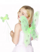 Set grüner Schmetterling für Mädchen