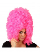 Hohe, rosa Afro-Per�cke f�r Erwachsene