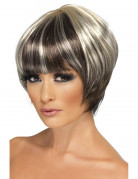 Kurze Perücke gestreift Blonde für Damen