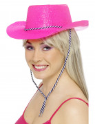Rosa Cowgirlhut für Erwachsene