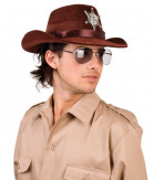 Sheriffhut braun für Erwachsene