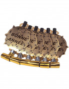 Sechs goldene Blastr�ten.