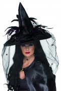 Halloween-Luxushexenhut für Erwachsene