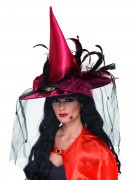 Luxuriöser Hexenhut für Erwachsene zu Halloween