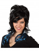 Halloween-Perücke Durchgestylt Schwarz für Damen