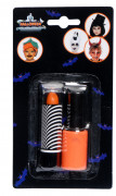 Nagellack und Lippenstift koordiniert orange oder schwarz