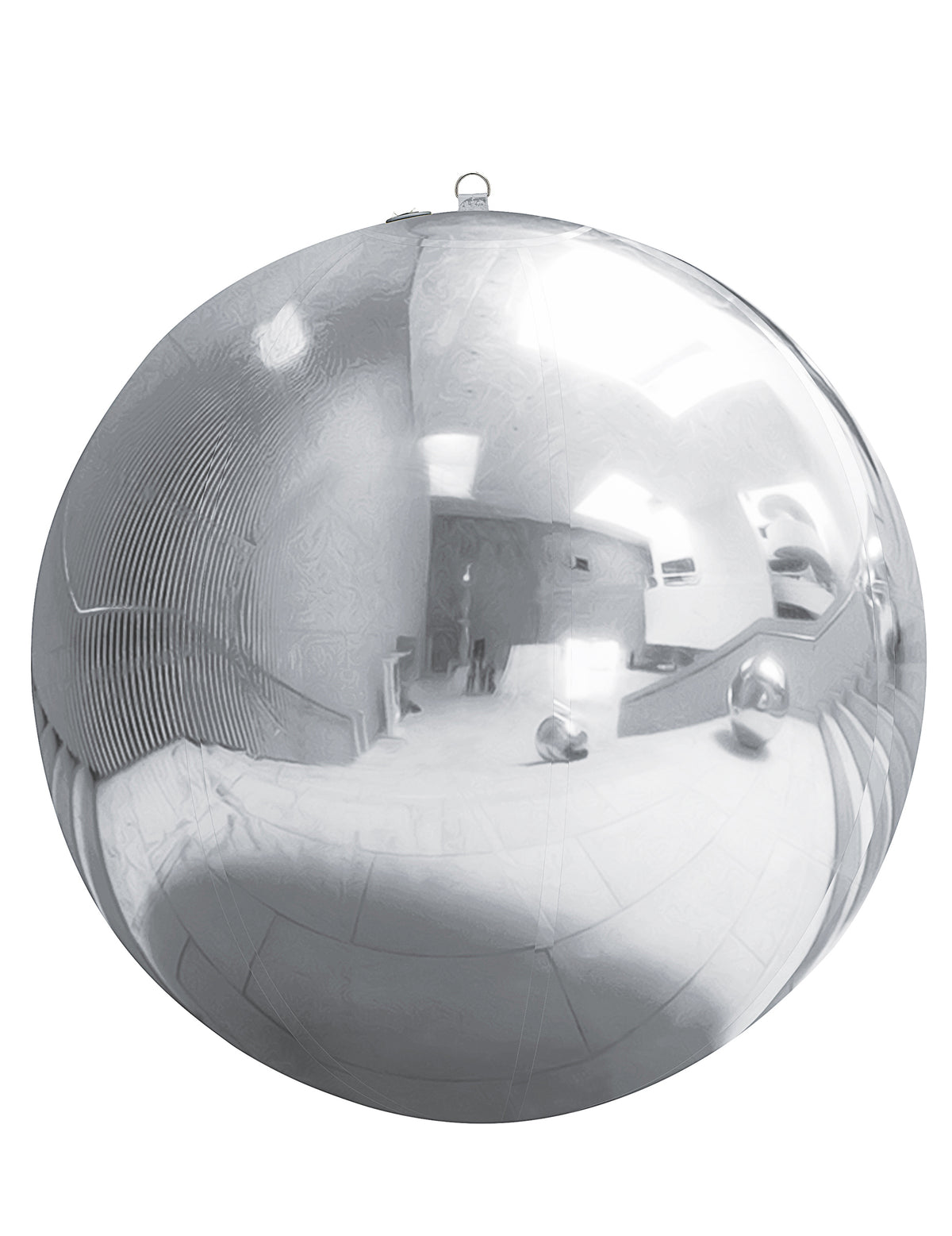 Aufblasbare Spiegelkugel Silber 120 cm