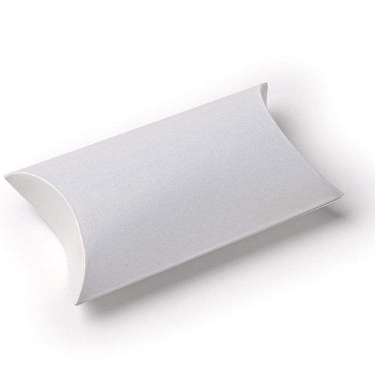 Boîte en carton de mariage et baptême blanche nacrée