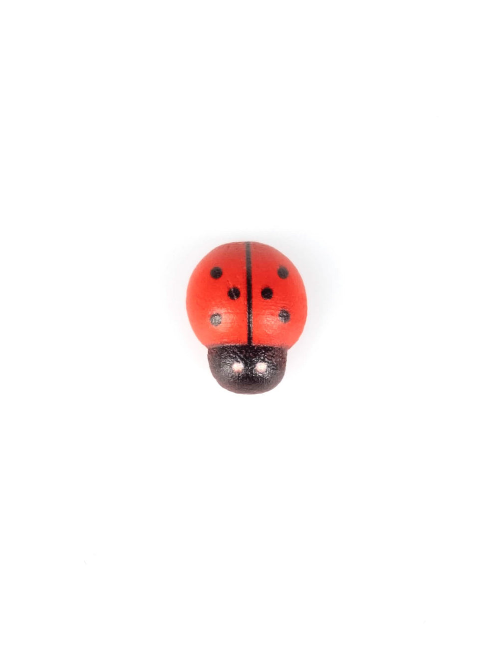 Zoom sur une unité des coccinelles en bois coccinelle pour décoration