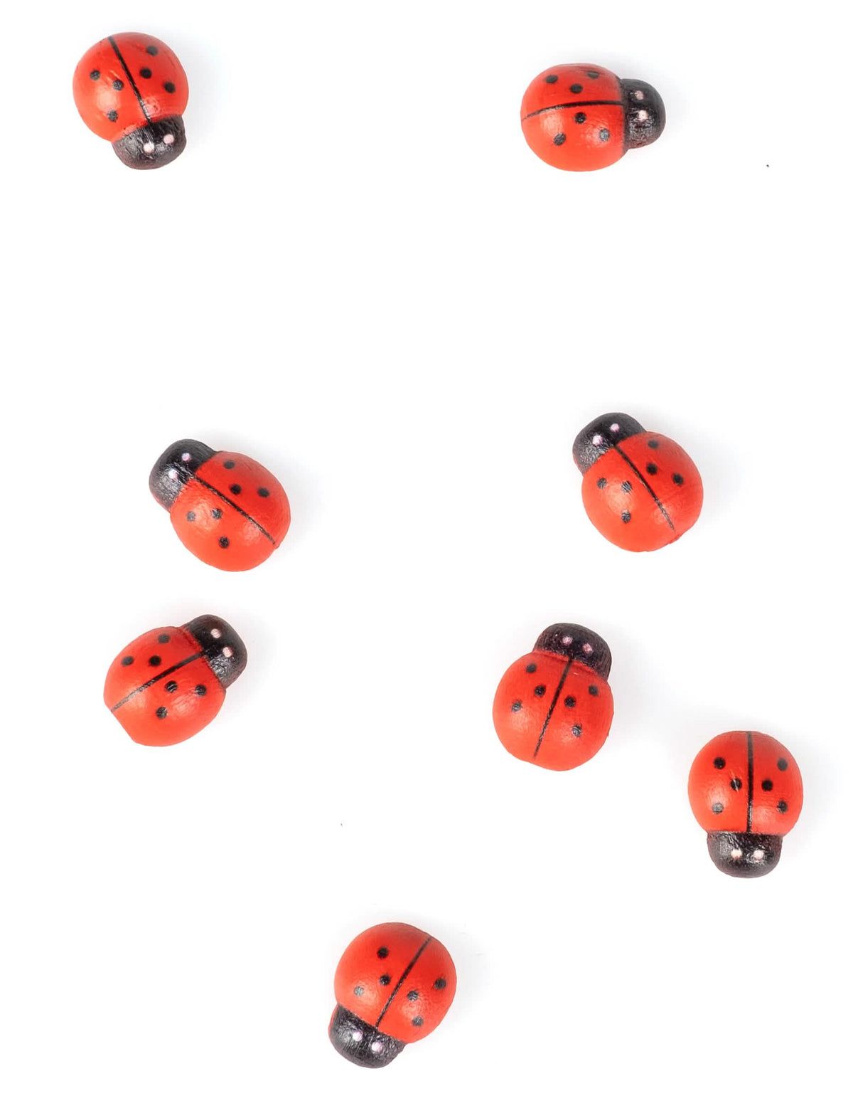 Coccinelles en bois coccinelle pour décoration rouges et noires