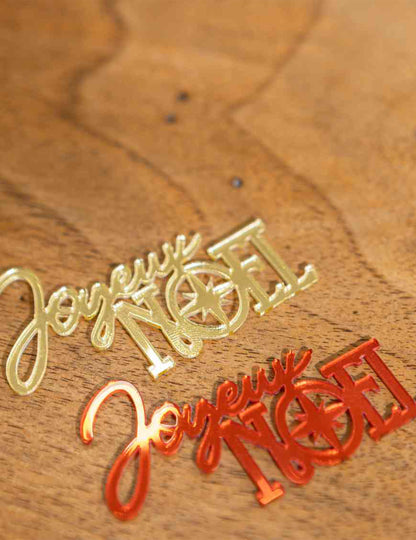 10 Tisch-Konfetti Frohe Weihnachten Rot & Gold 6,5 x 3,5 cm