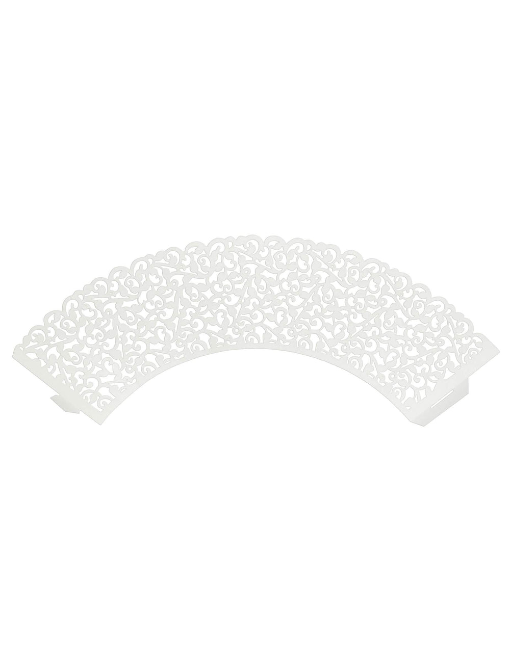 Vue à plat des contours pour cupcakes dentelle pour mariage