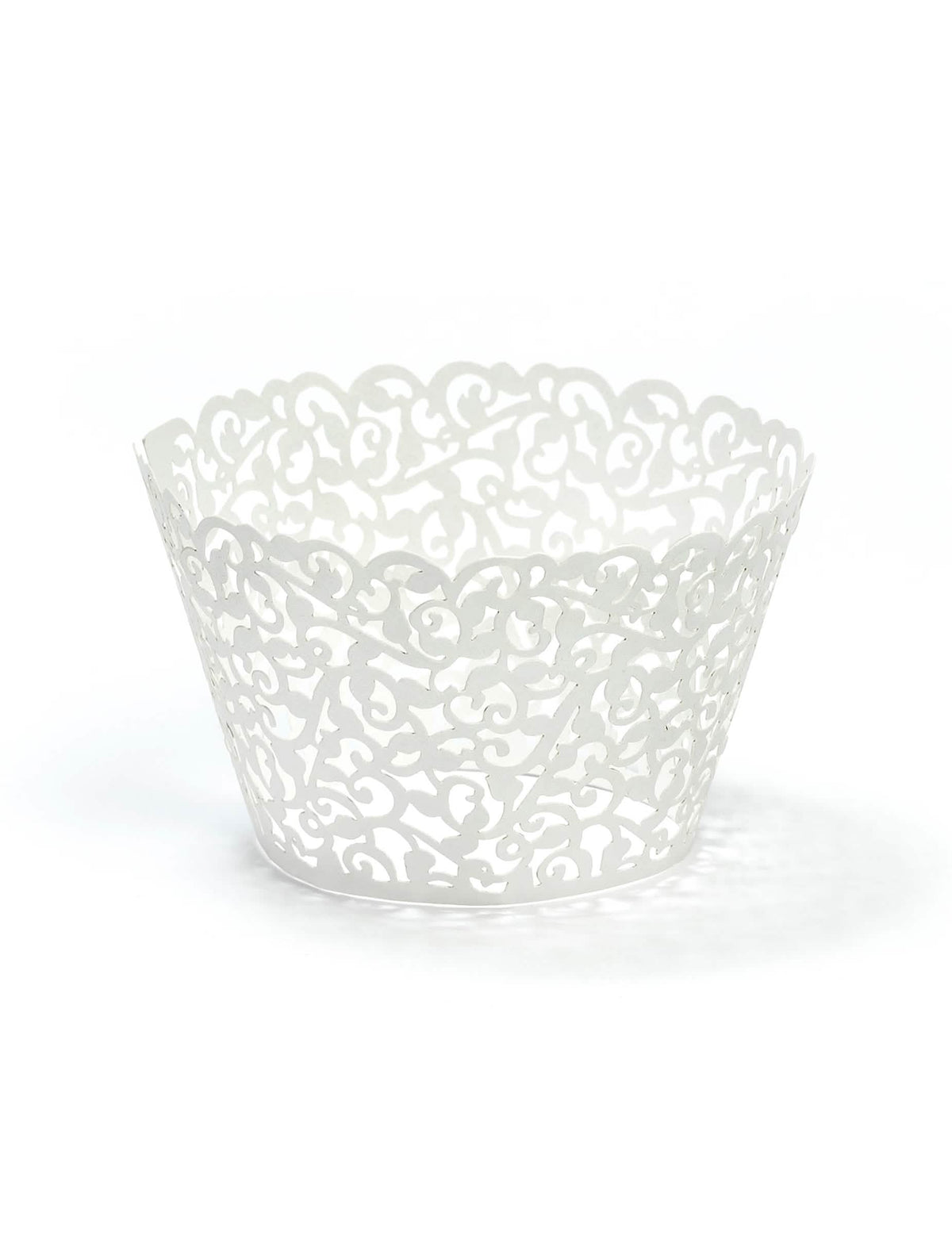 Contours pour cupcakes dentelle pour mariage blancs