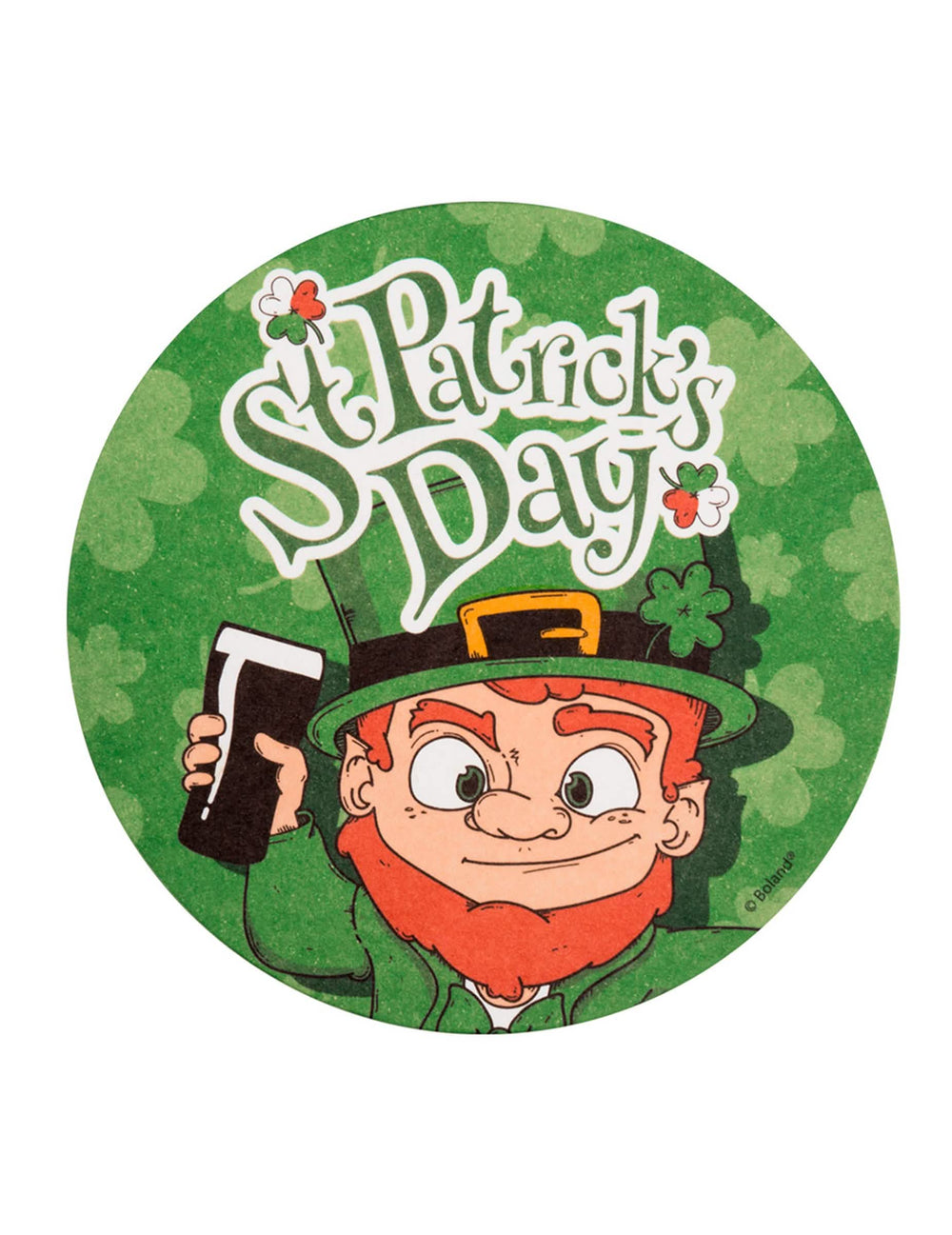 Nahaufnahme der Untersetzer-Illustration zu St. Patrick's Day