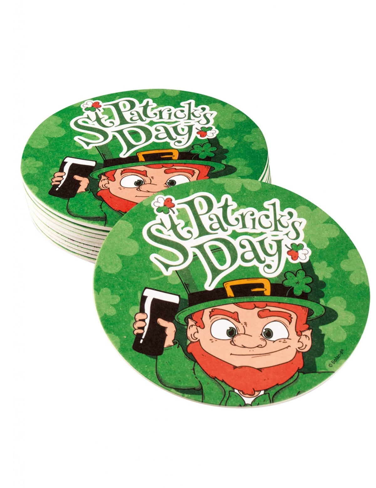 Untersetzer St. Patrick's Day Erwachsene grün mit Leprechaun-Illustration