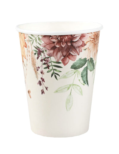 10 Partybecher Herbst-Flora 270 ml