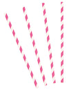 10 gestreifte Strohhalme pink-weiss