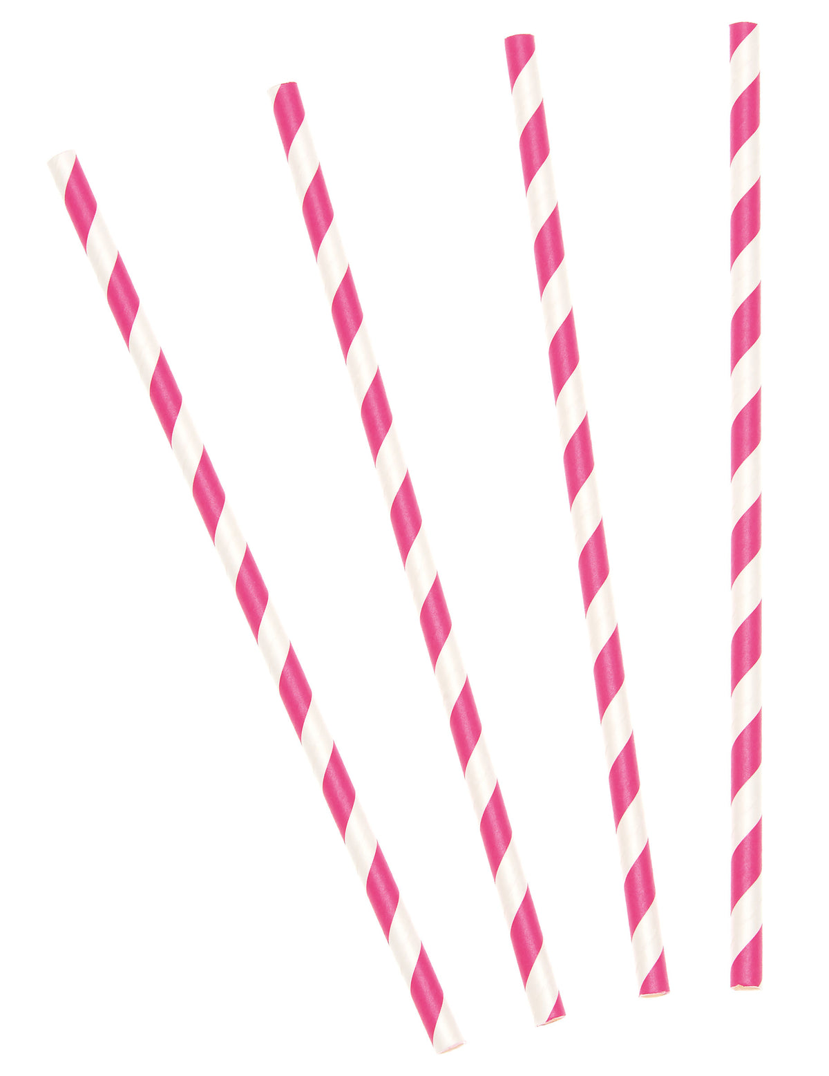 10 gestreifte Strohhalme pink-weiss