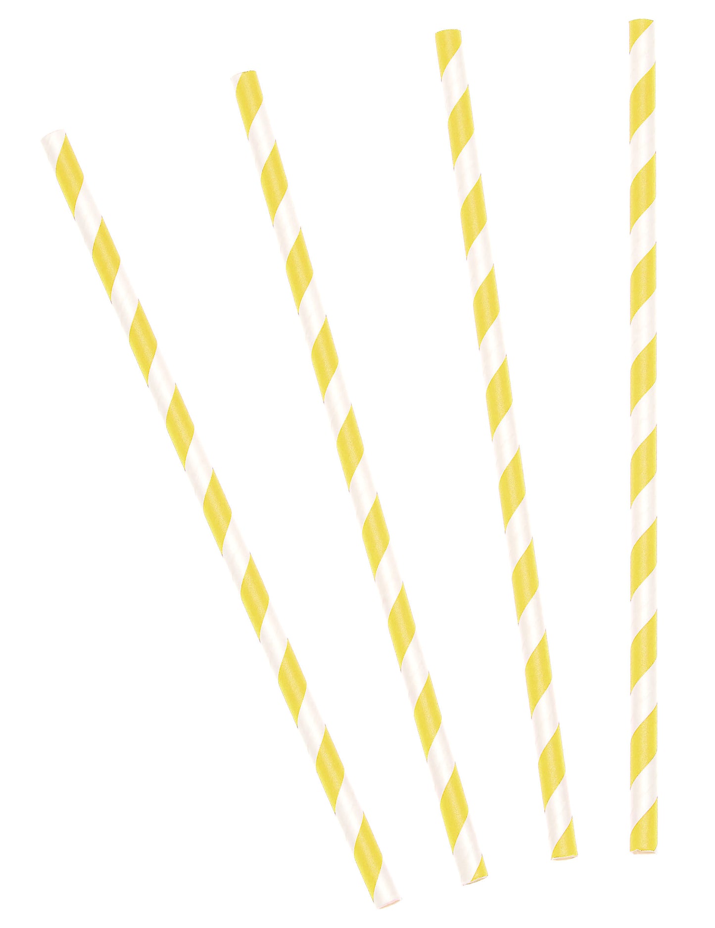 Mise en scène festive sur une table des pailles en carton rayées pour cocktails