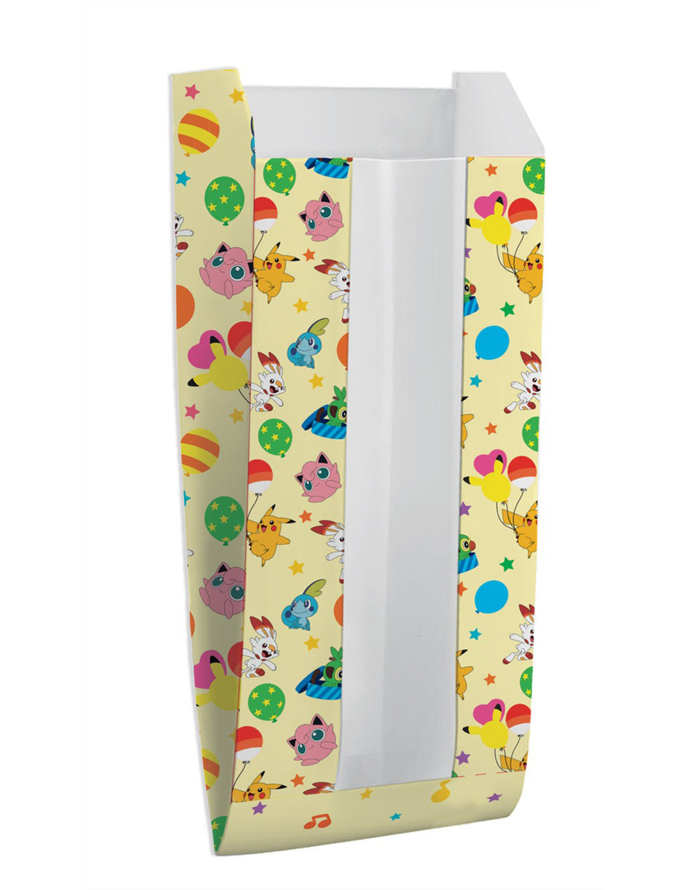 Papiertüten mit Fenster Pokémon für Geburtstag Gelb mit Pikachu-Motiven