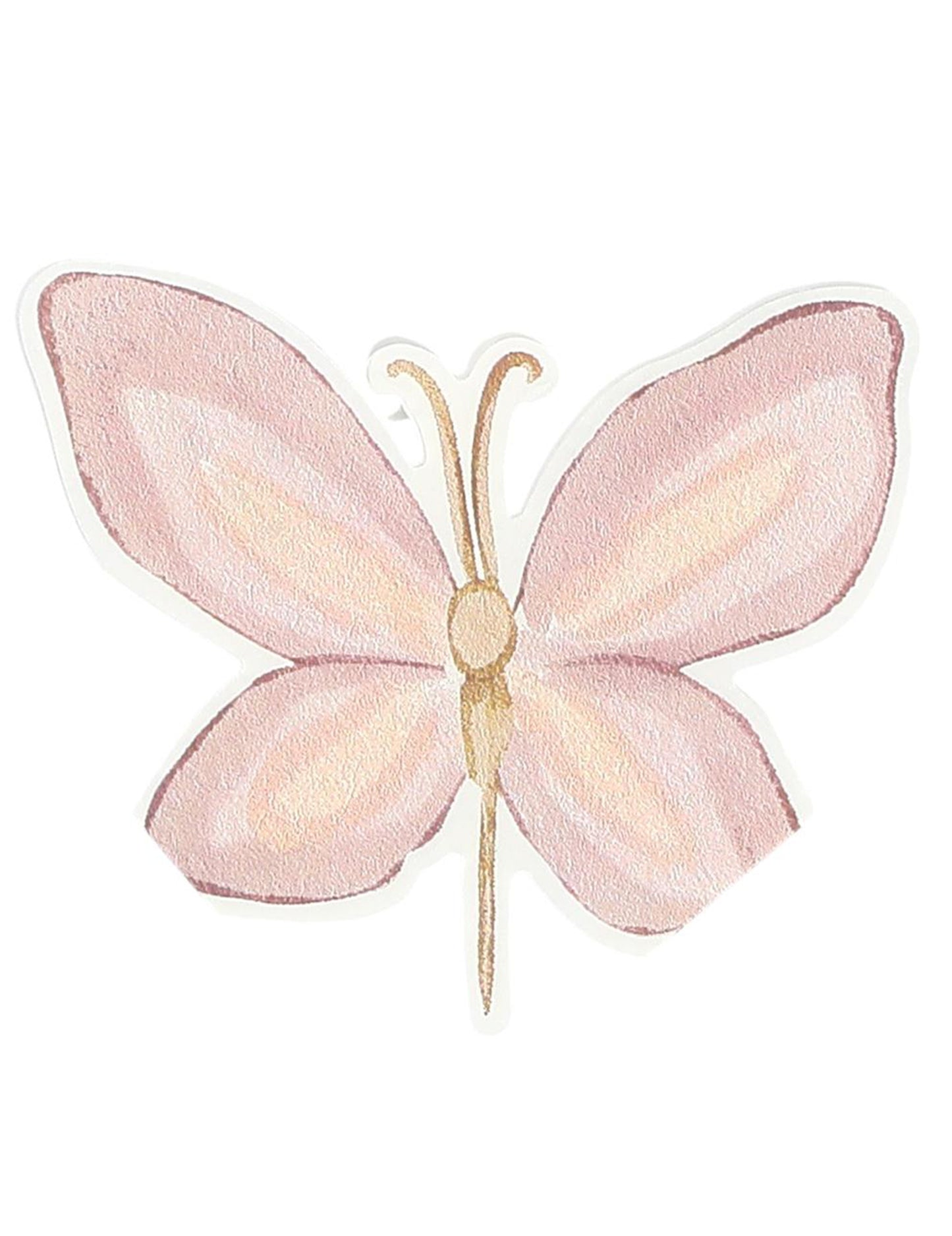 Serviettes en papier fée pour fête rose pastel et lilas avec motif papillon
