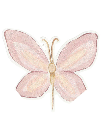 Serviettes en papier fée pour fête rose pastel et lilas avec motif papillon