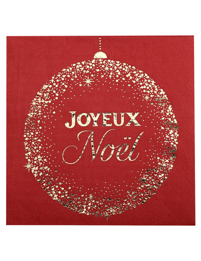 10 Servietten Funkelnde Weihnachten rot 33 x 33 cm