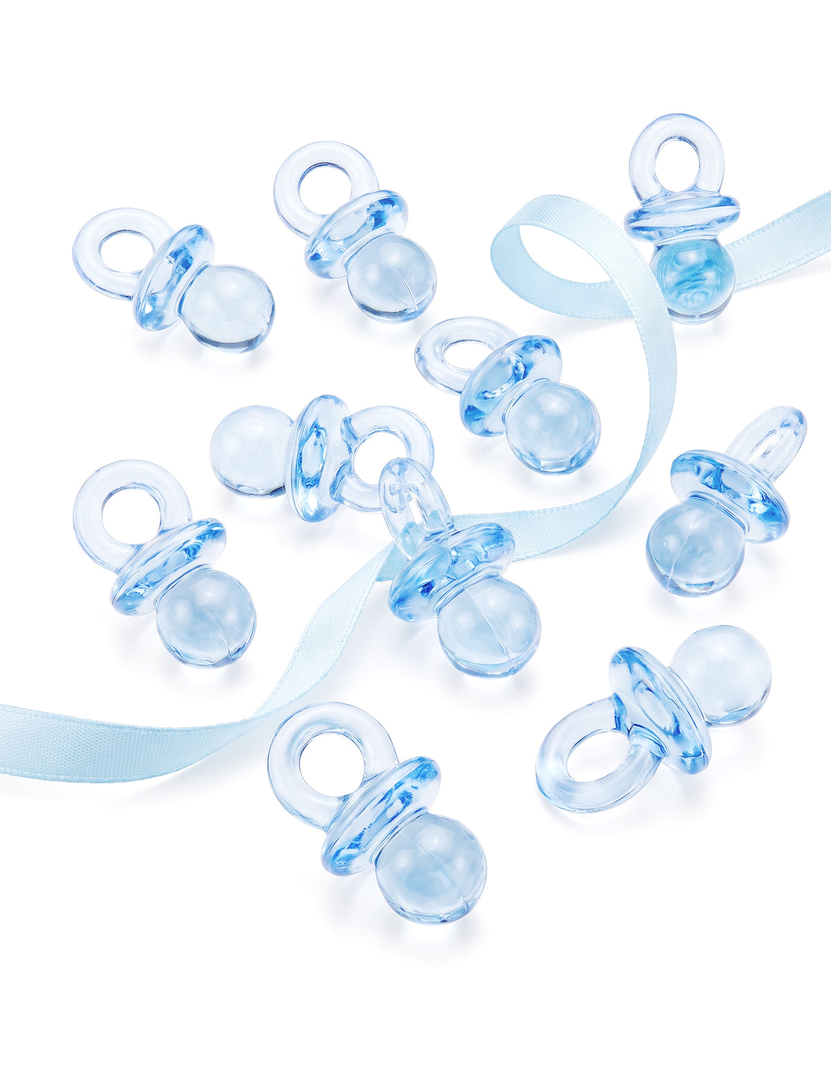 10 hellblaue Plexiglas-Scher 2,5 cm für Dekoration