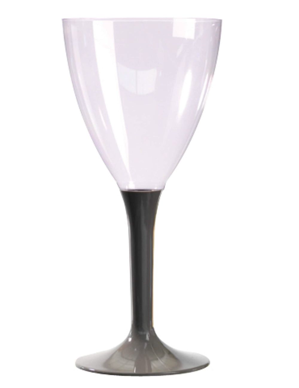 Verre à vin pour fête transparent avec pied taupe