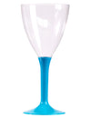 Verre à vin pour fête avec pied turquoise