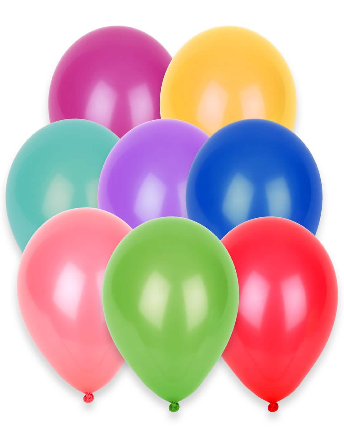 Luftballons multicolores für die Party, 100er-Set in Kostüme nach Farben leuchtenden Farben