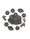 100-teiliges Konfetti-Set Cosmic Spirit, Schwarz & Gold, 1,5–4 cm
