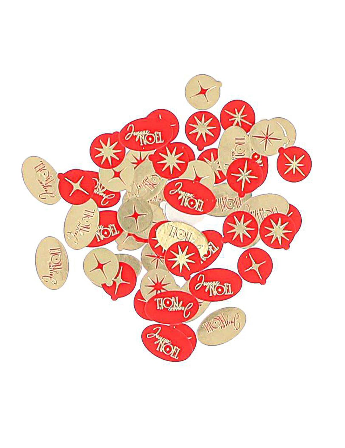100 Tischkonfetti Frohe Weihnachten zeitlos Rot & Gold 1-2 cm