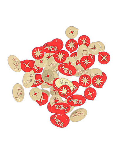100 Tischkonfetti Frohe Weihnachten zeitlos Rot & Gold 1-2 cm