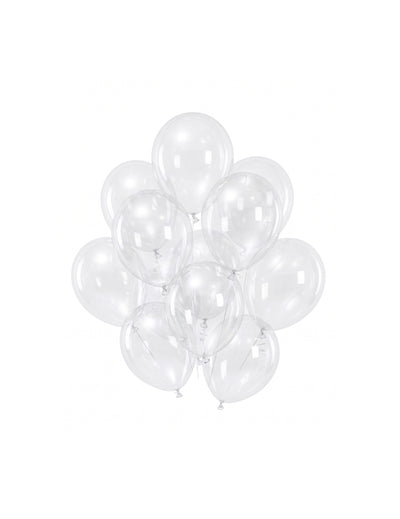 100 transparente Mini-Latexballons 13 cm für Partydekoration
