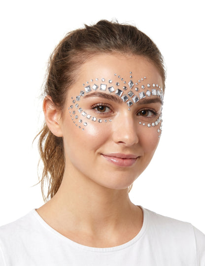 100 Perles pour visages argentées