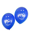 Ballons FFF pour supporters bleus avec logo coq blanc et deux étoiles