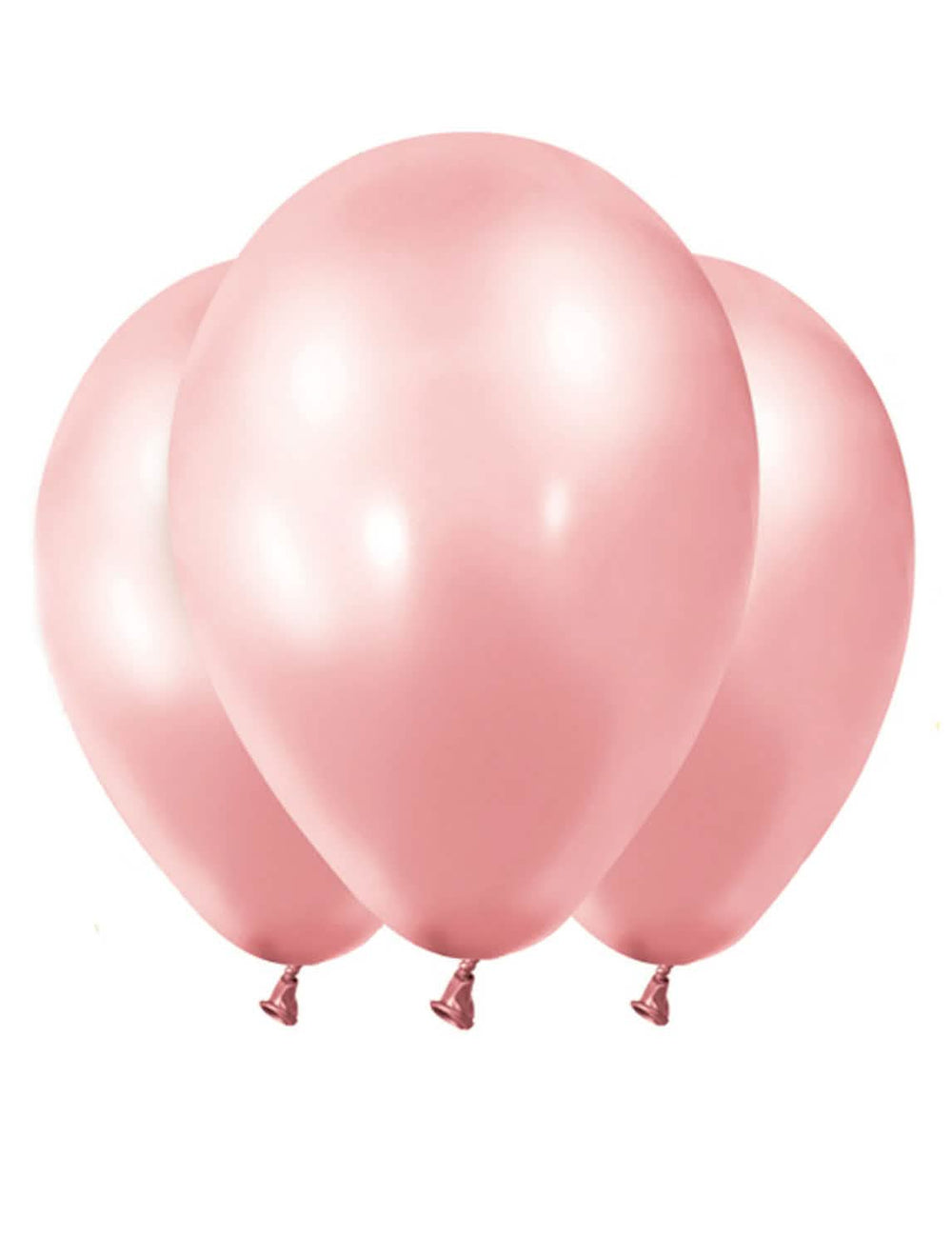 Metallische Luftballons zur Dekoration in Roségold