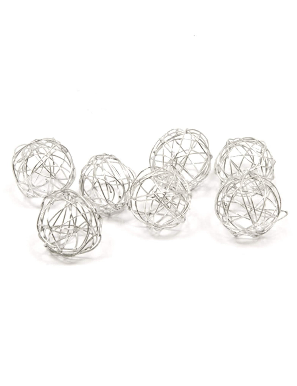 Boules de décoration de mariage pour table en métal argenté