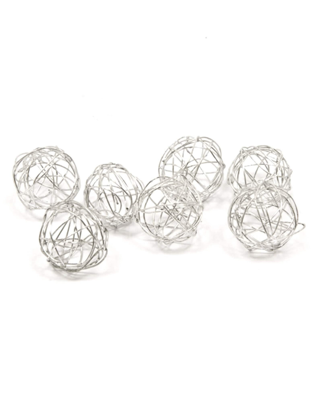 Boules de décoration de mariage pour table en métal argenté