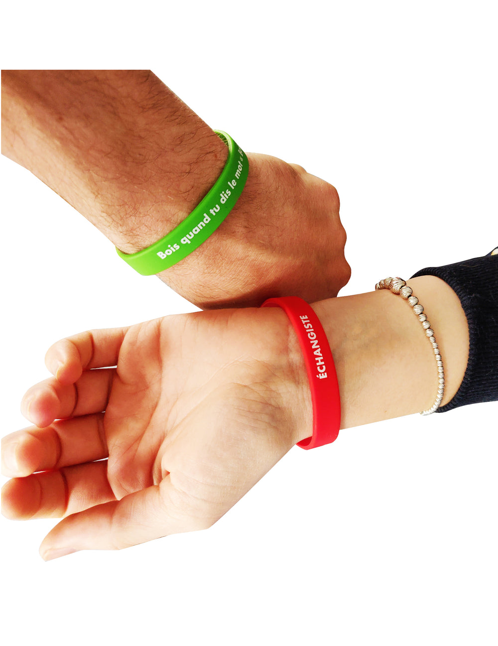 10 bracelets défis humoristique pour adulte multicolores en silicone