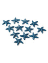 12 étoiles de mer adhésives pour décoration marine bleues