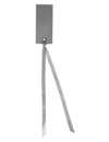 Marque-place rectangle avec ruban pour mariage gris