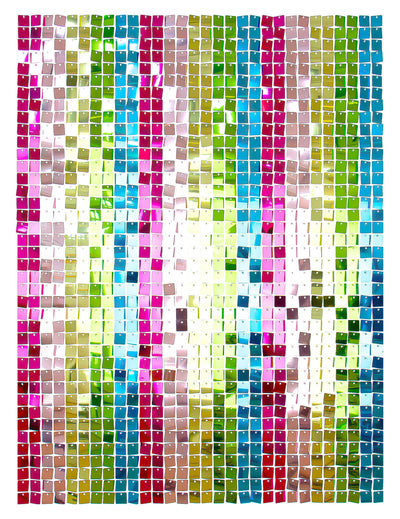 12 Panneaux de toile de fond multicolore 30 x 30 cm