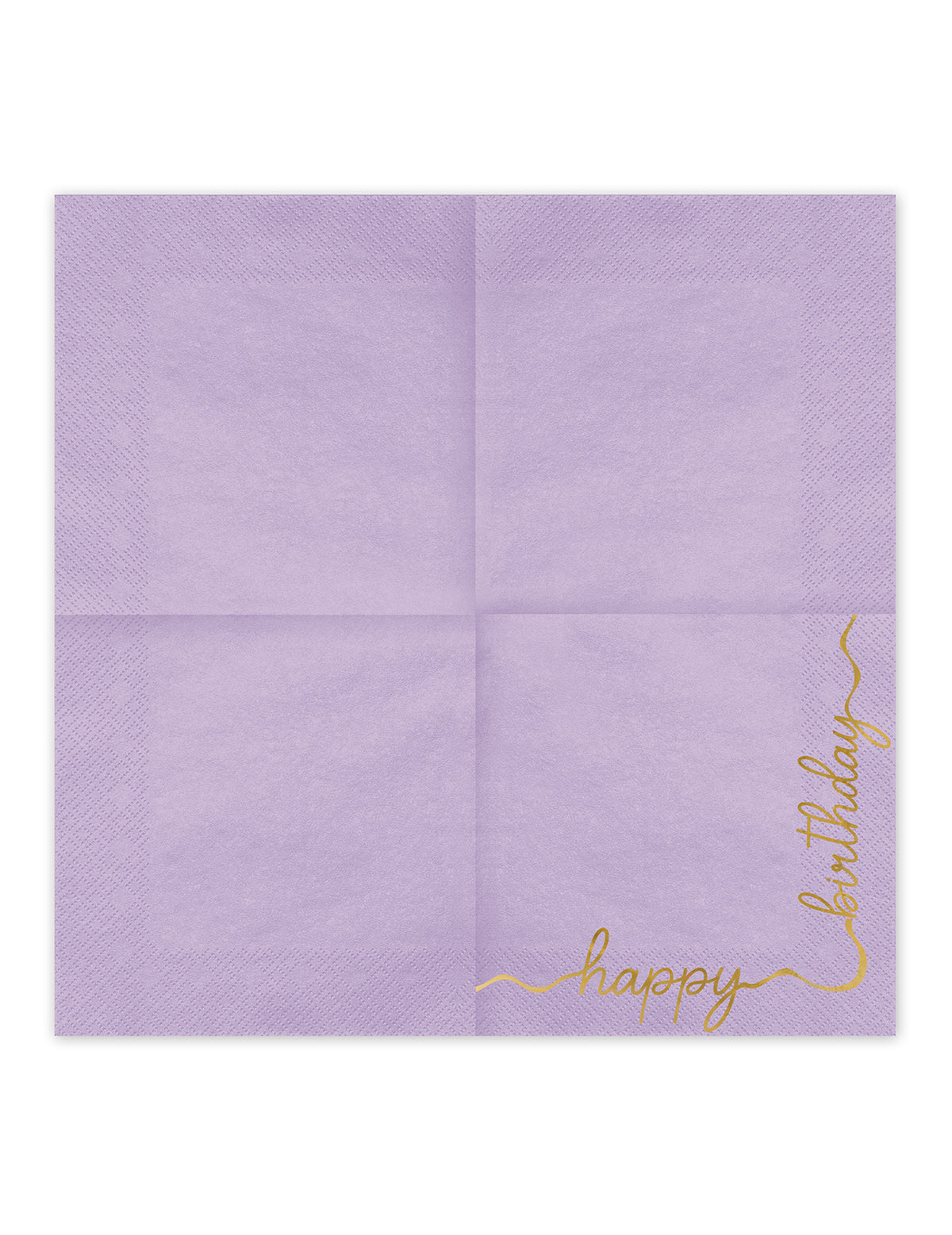 12 Servietten Happy Birthday Pastell & Gold (33 x 33 cm)