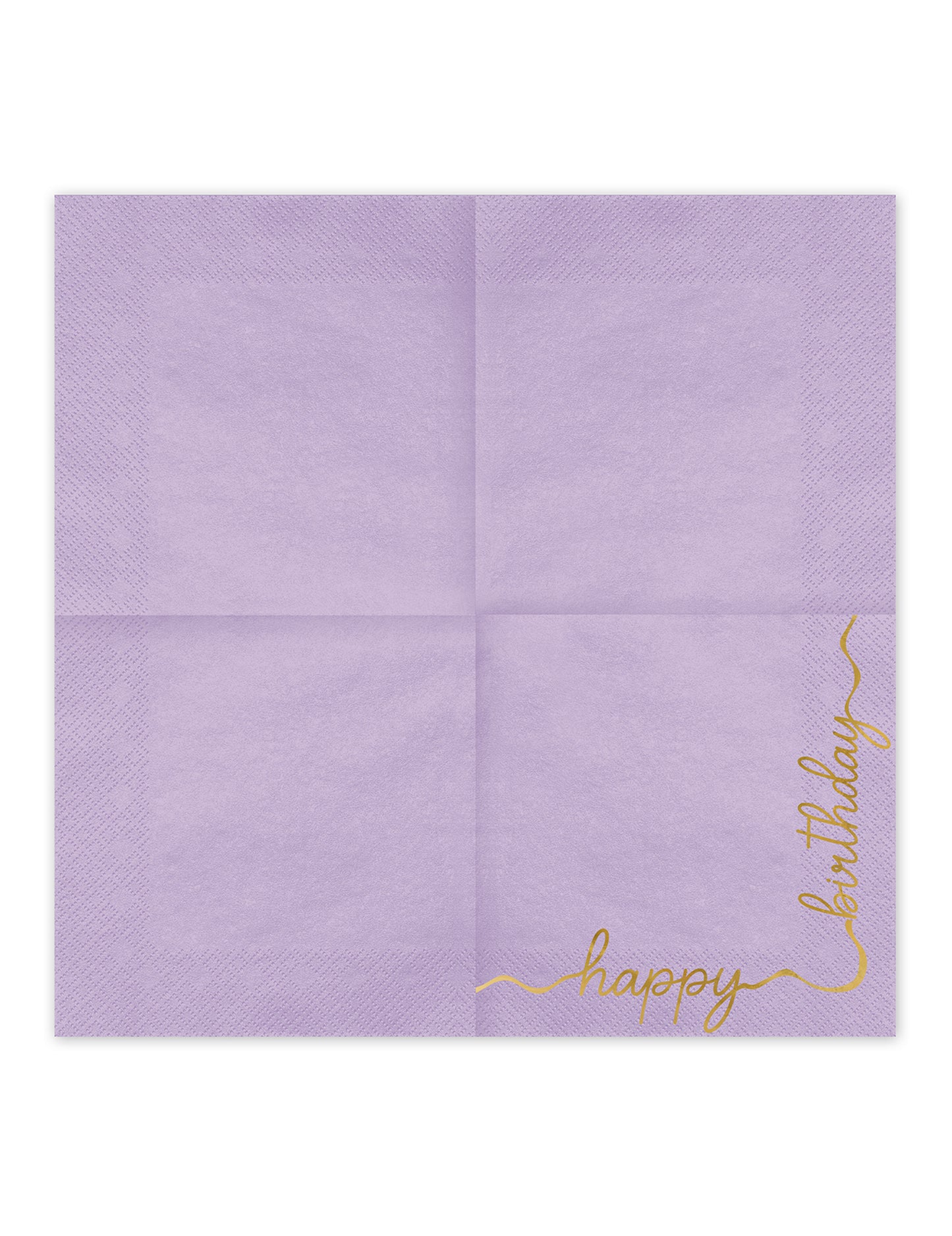 12 Servietten Happy Birthday Pastell & Gold (33 x 33 cm)