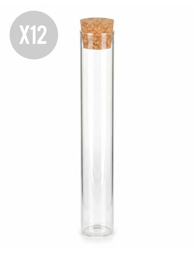 12 Reagenzgläser aus Glas 15 cm