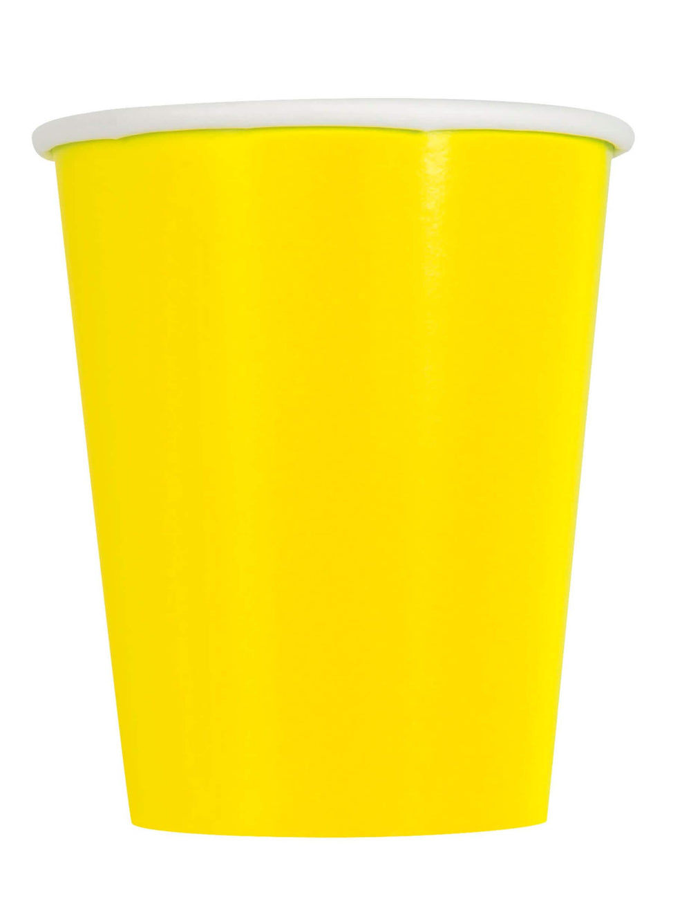 Gobelets en carton pour fête jaunes