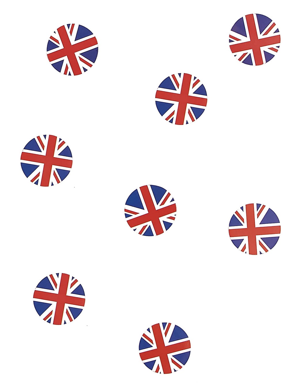 Confettis de table drapeau Royaume-Uni pour décoration bleu blanc et rouge lot de 150