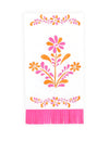 16 Papier-Servietten mit Fransen Pink Limonade 20 x 40 cm